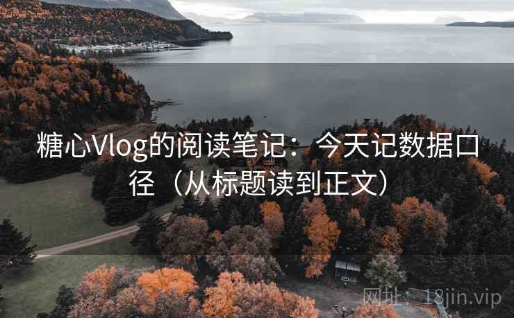 糖心Vlog的阅读笔记:今天记数据口径(从标题读到正文) 糖心Vlog的阅读笔记:今天记数据口径(从标题读到正文)